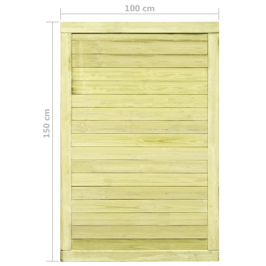 Garden Gate Impregnated Pinewood 150x100 cm